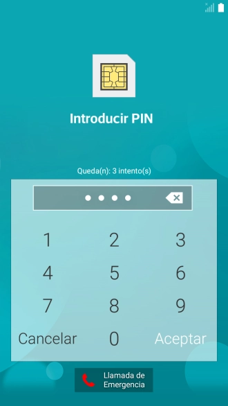 Si lo solicita el teléfono, introduce el código PIN y pulsa Aceptar.