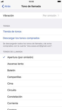 Pulsa los timbres de llamada deseados para escucharlos.