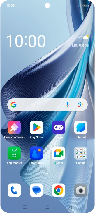 Desliza dos dedos hacia abajo desde la parte superior de la pantalla.