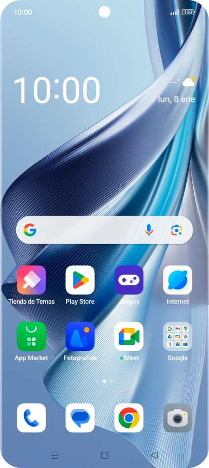 Desliza dos dedos hacia abajo desde la parte superior de la pantalla.