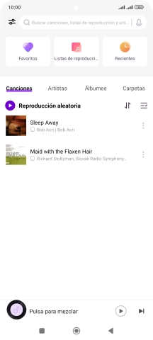 Pulsa el archivo de música deseado.