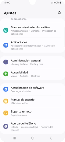 Pulsa Administración general.