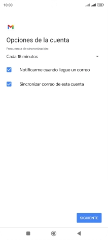 Si aparece en la pantalla esta imagen, tu cuenta de correo electrónico ha sido reconocida y configurada automáticamente. Sigue las indicaciones de la pantalla para introducir más información y terminar la configuración.