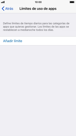 Pulsa Añadir límite.