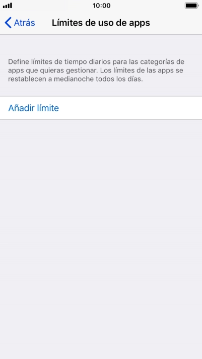 Pulsa Añadir límite.