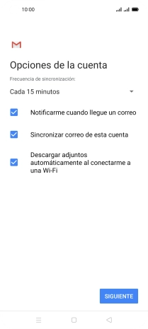 Si aparece en la pantalla esta imagen, tu cuenta de correo electrónico ha sido reconocida y configurada automáticamente. Sigue las indicaciones de la pantalla para introducir más información y terminar la configuración. Si aparece en la pantalla esta imagen, tu cuenta de correo electrónico ha sido reconocida y configurada automáticamente. Sigue las indicaciones de la pantalla para introducir más información y terminar la configuración.