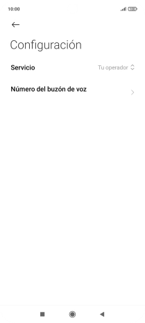 Pulsa Número del buzón de voz.