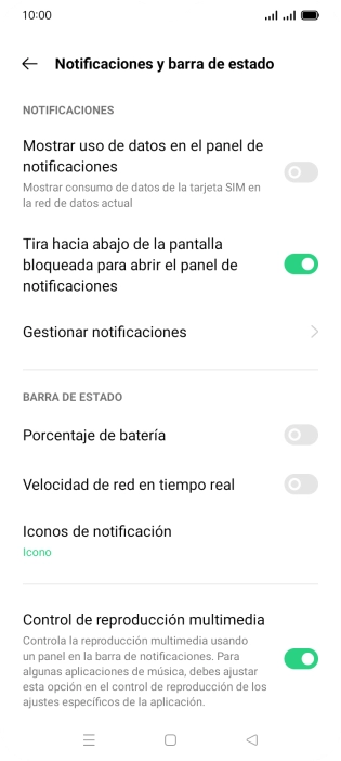 Pulsa Gestionar notificaciones.