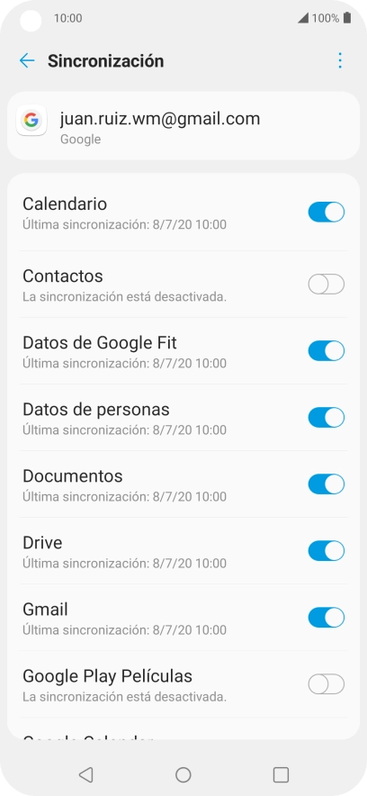 Pulsa el indicador junto a 