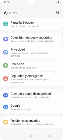 Pulsa Cuentas y copia de seguridad.