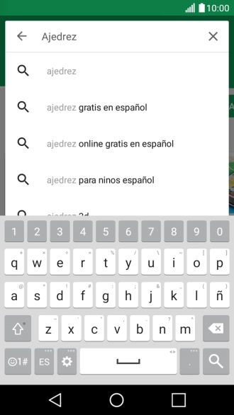 Introduce el nombre o el tema de la app deseada y pulsa el icono de búsqueda.