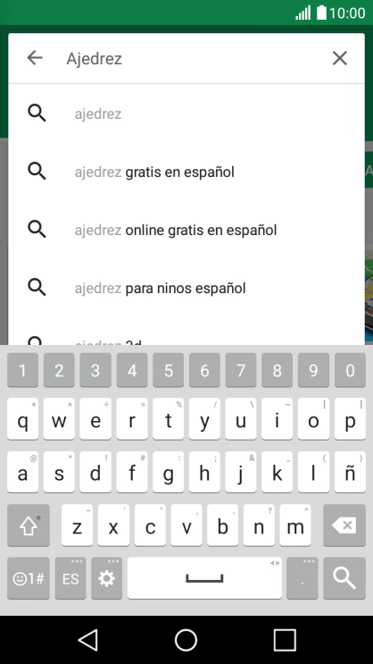Introduce el nombre o el tema de la app deseada y pulsa el icono de búsqueda.