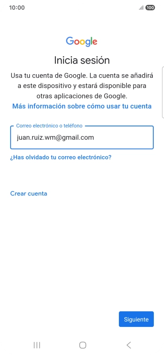 Pulsa Siguiente.