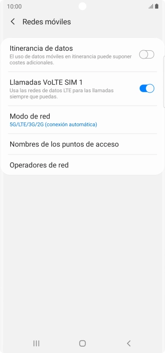 Pulsa Operadores de red.