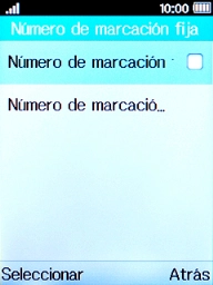 Selecciona Número de marcación fija.