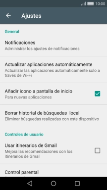 Pulsa Actualizar aplicaciones automáticamente.