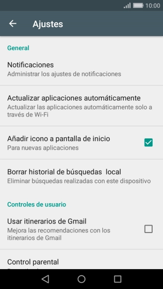 Pulsa Actualizar aplicaciones automáticamente.