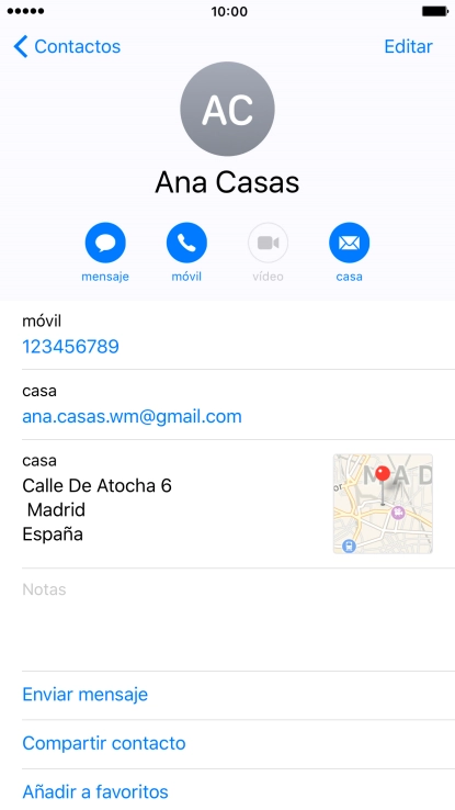 Pulsa el número de teléfono deseado.