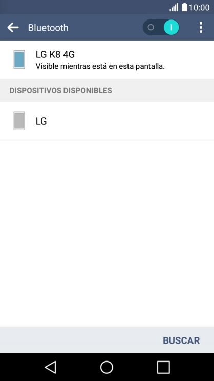 Pulsa el dispositivo Bluetooth deseado y sigue las indicaciones de la pantalla para vincular el dispositivo al teléfono.