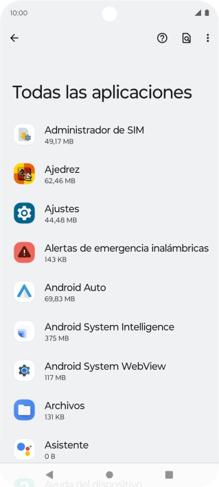 Pulsa la app deseada.