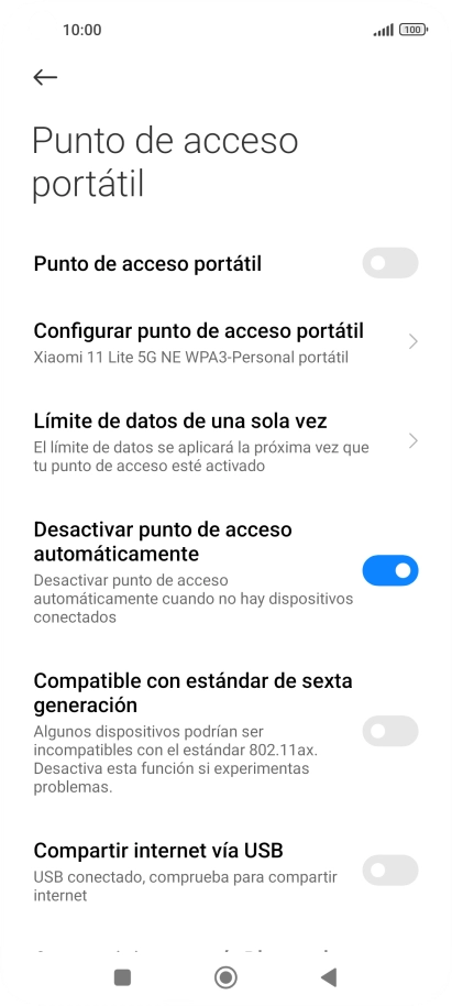 Pulsa el indicador junto a 