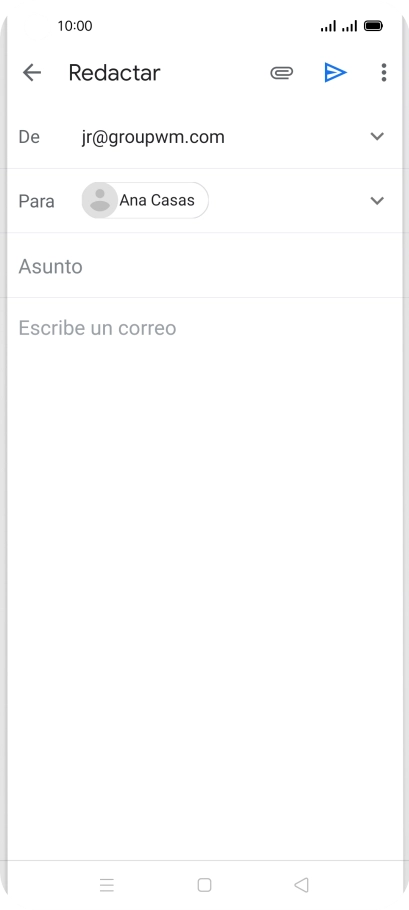 Pulsa Asunto e introduce el asunto deseado.