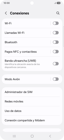 Pulsa Administrador de SIM.