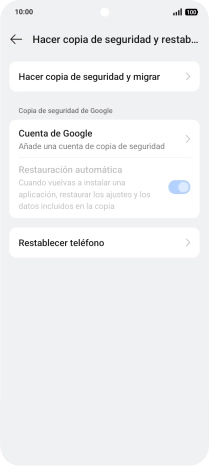 Pulsa Restablecer teléfono.