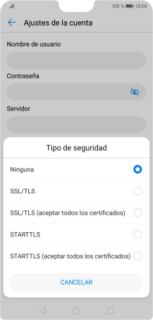 Pulsa Ninguna para desactivar la función.