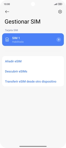 Pulsa Añadir eSIM.
