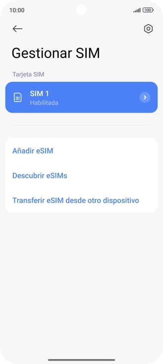 Pulsa Añadir eSIM.