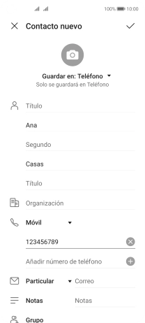 Pulsa el icono de guardar.