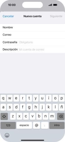 Pulsa Contraseña e introduce la contraseña de tu cuenta de correo electrónico.