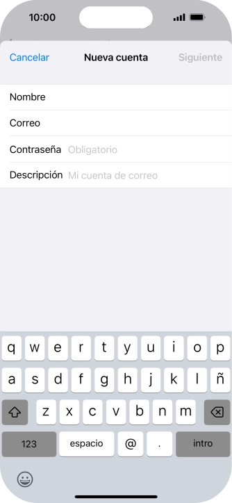 Pulsa Contraseña e introduce la contraseña de tu cuenta de correo electrónico.