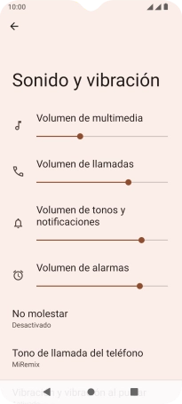 Pulsa Tono de llamada del teléfono.