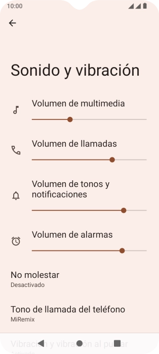 Pulsa Tono de llamada del teléfono.