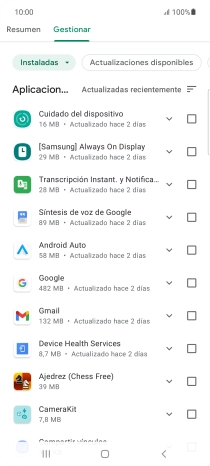 Pulsa la app deseada.
