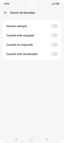 Pulsa el indicador  junto al tipo de desvío deseado.