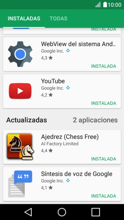 Pulsa la app deseada.