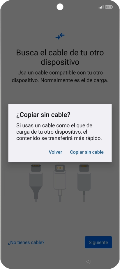 Pulsa Copiar sin cable.
