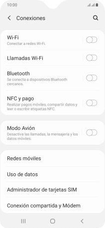 Pulsa Conexión compartida y Módem. Pulsa Conexión compartida y Módem.