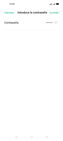 Introduce la contraseña de la red wifi y pulsa Acceder.