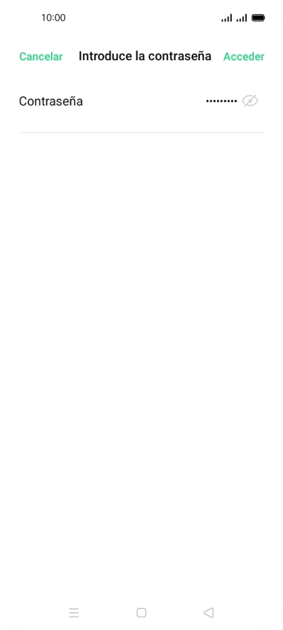 Introduce la contraseña de la red wifi y pulsa Acceder.