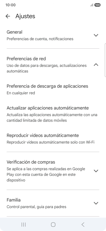 Pulsa Actualizar aplicaciones automáticamente.