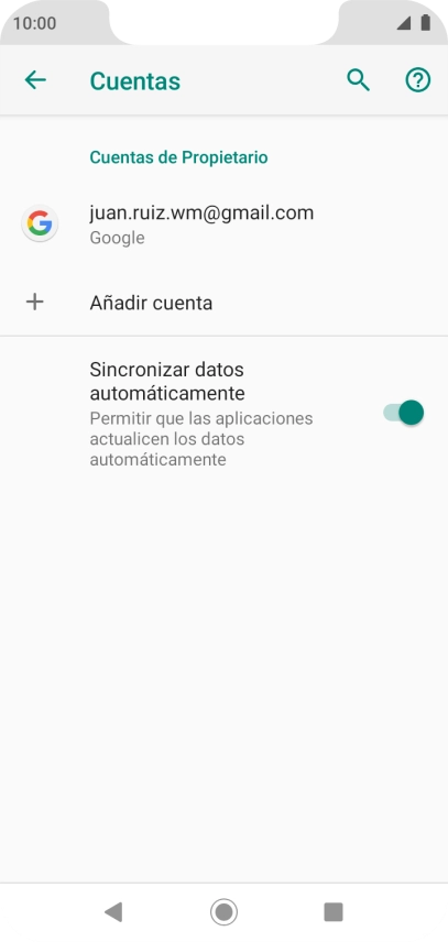 Pulsa la cuenta deseada. Pulsa la cuenta deseada.