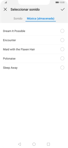 Pulsa los timbres de llamada deseados para escucharlos.