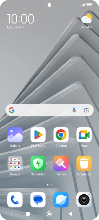 Desliza el dedo hacia abajo desde la parte superior izquierda de la pantalla.