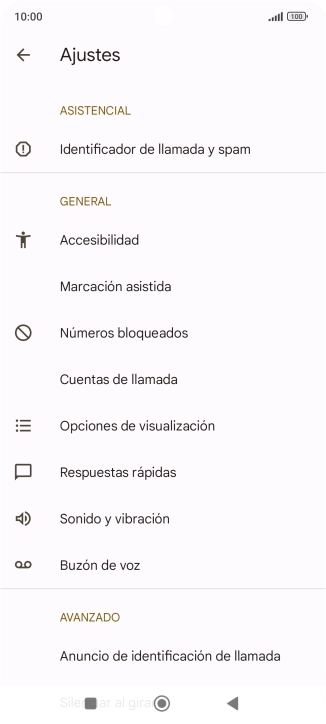 Pulsa Cuentas de llamada.