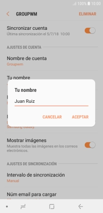 Introduce el nombre deseado y pulsa ACEPTAR.