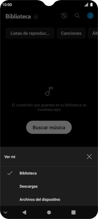 Pulsa una categoría y desplázate al archivo de música deseado.
